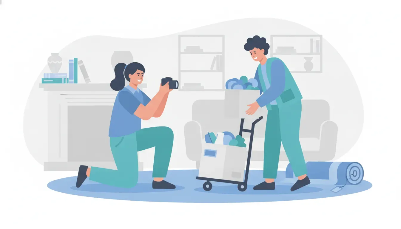 Contents restoration professionals preserving item evidence during a claim